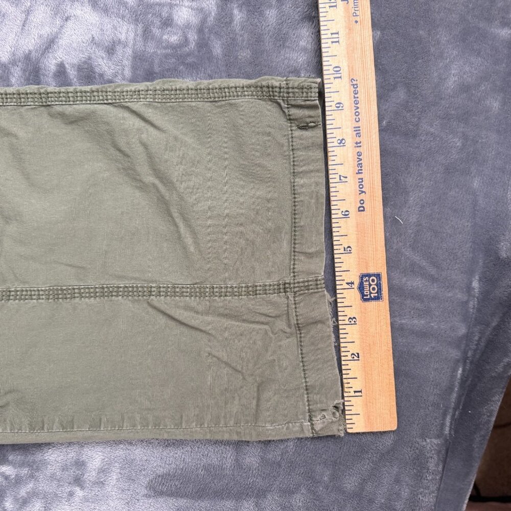 Baggy Cargo Y2K Raver Pants Small Green Wide Leg Paratrooper - Picture 6 of 11
